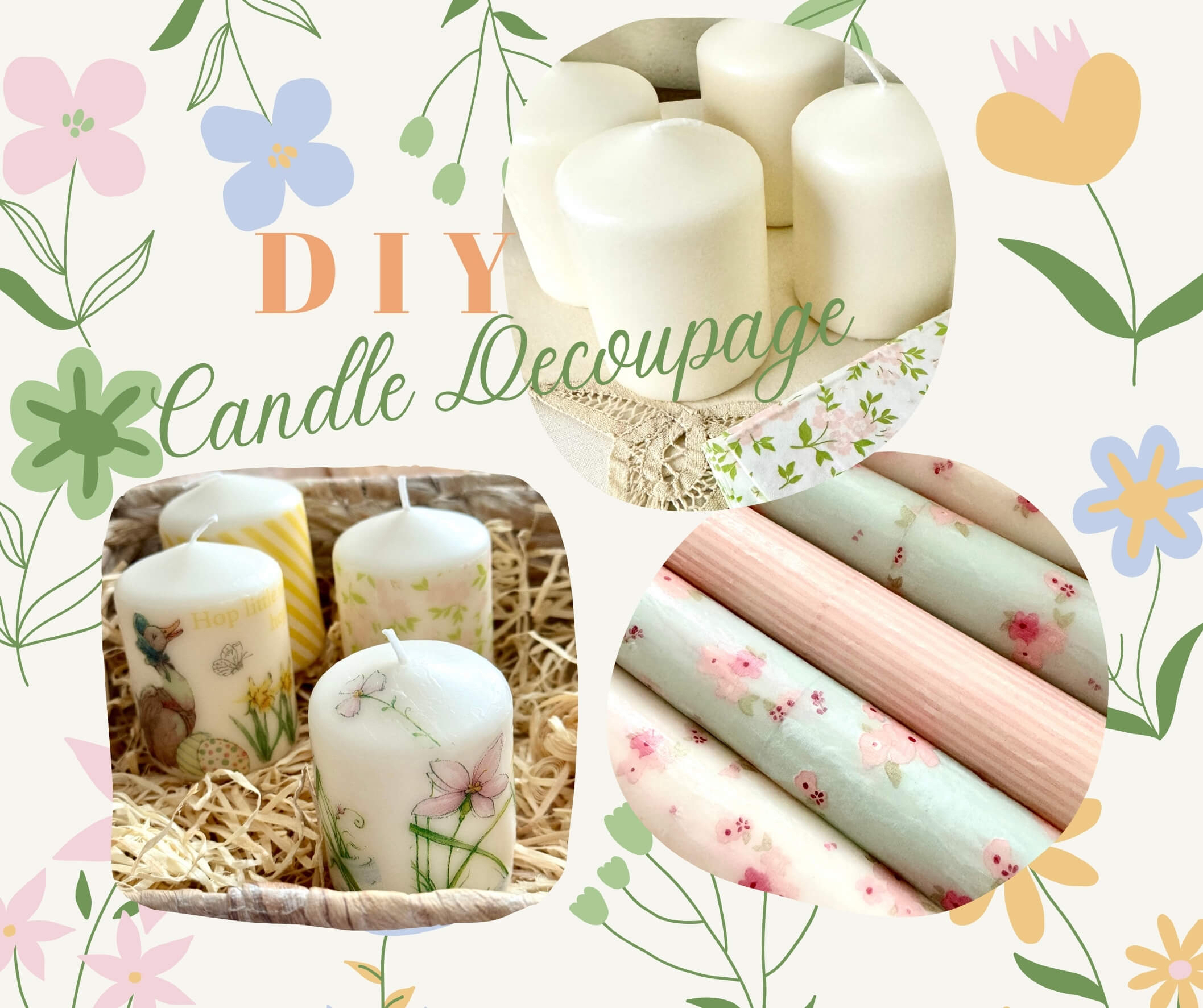 Easter DIY candle decor